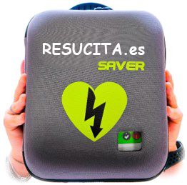 mochila para guardar el desfibrilador Resucita